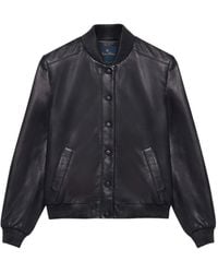 Brooks Brothers - Leather Bomber Jacket - Lyst