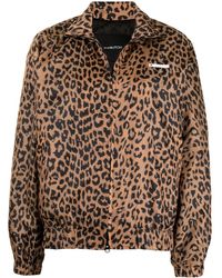 Pushbutton - Leopard-print Long-sleeved Jacket - Lyst