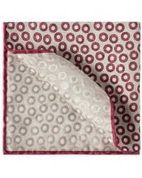 Brunello Cucinelli - Spotted-Pattern Silk Pocket Square - Lyst