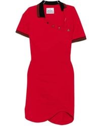 Vivienne Westwood - Asymmetric-Neck Polo Mini Dress - Lyst