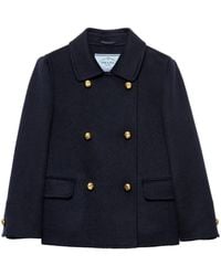 Prada - Double-Breasted Jacket With Buttons And - Lyst