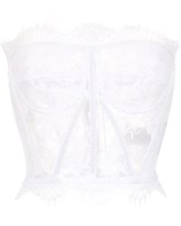 Dolce & Gabbana - Strapless Lace Top - Lyst