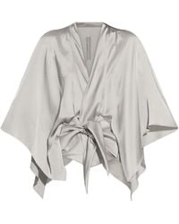 Rick Owens - Half Moon Blouse Met Gestrikte Voorkant - Lyst