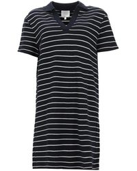 A.P.C. - Striped-Pattern Cotton Mini Dress - Lyst