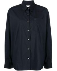 Low Classic - Logo-embroidered Poplin Shirt - Lyst