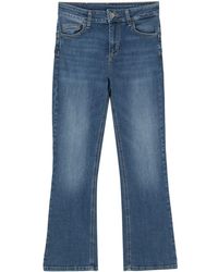 Liu Jo - Pressed-crease Straight Jeans - Lyst