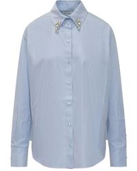 Des Phemmes - Embellished Collared Shirt - Lyst