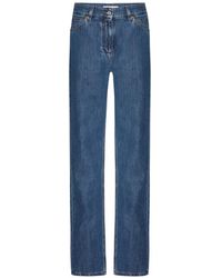 Valentino Garavani - Mid-Rise Cotton-Blend Jeans - Lyst
