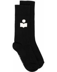 Isabel Marant - Siloki Intarsien-Socken Mit Logo - Lyst