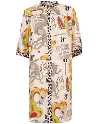 La Prestic Ouiston - Dragon-Print Shirt Dress - Lyst