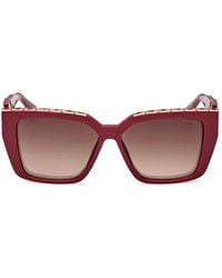 GUESS EYEWEAR - Logo-Plaque Square-Frame Sunglasses - Lyst