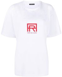 antonella rizza T-Shirt mit Logo-Print - Weiß