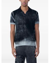 DIESEL - Polo De Punto Con Estampado Del Revés - Lyst