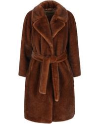 Herno - Faux-Fur Belted Coat - Lyst