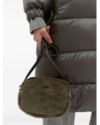 Max Mara - Faux-Fur Logo-Plaque Crossbody Bag - Lyst