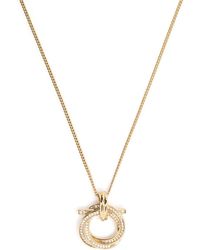Ferragamo - Crystal-embellished Pendant Necklace - Lyst