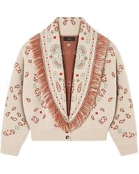 Alanui - Vest Met Bandana-Jacquard Met Franje - Lyst