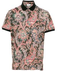 Etro - Paisley-Print Polo Shirt - Lyst