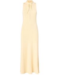 Pinko - Robe Côtelée À Col Noué - Lyst