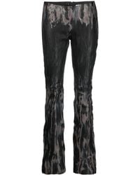 Acne Studios - Faded-effect Flared Trousers - Lyst