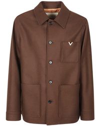 Valentino Garavani - Wool Jacket With Vgold - Lyst