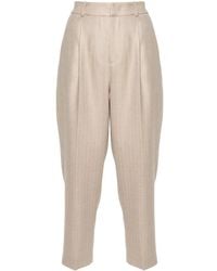 PT Torino - Herringbone Trousers - Lyst