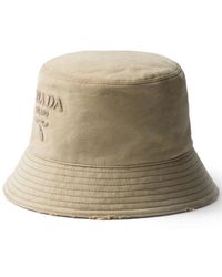 Prada - Logo-Embossed Nylon Bucket Hat - Lyst