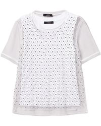 Twinset - Camiseta bordada de tul - Lyst