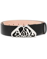 Alexander McQueen - Logo-buckle Leather Belt - Lyst
