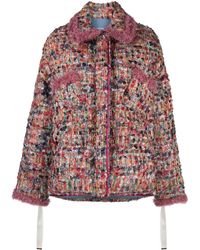 Khrisjoy - Padded Tweed Button-front Jacket - Lyst