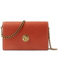 Versace - Mini Emblème Tasche Aus Nappaleder - Lyst