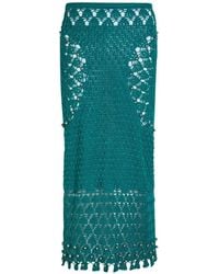 Rabanne - Bead-Embellished Crochet Maxi Skirt - Lyst