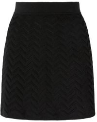 Missoni - Stretch Chevron Cotton And Viscose Mini Skirt - Lyst