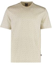 BOSS - Logo-Print Crew-Neck T-Shirt - Lyst