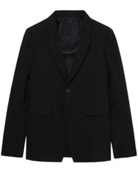 Rick Owens - Blazer en laine à simple boutonnage - Lyst