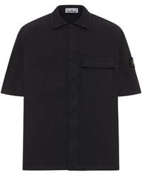 Stone Island - Chest-Pocket Short-Sleeves Shirt - Lyst