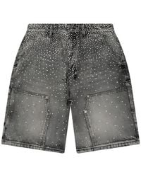 Ksubi - Maxx Operator Crystal-Embellished Shorts - Lyst