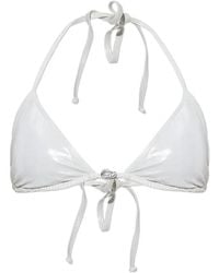 DIESEL - Haut De Bikini À Plaque Logo - Lyst