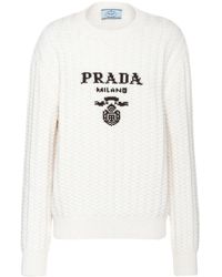 Prada - Rundhalspullover Aus Kaschmir - Lyst