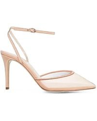 Andrea Wazen - Denver Mesh-Panelled Leather Pumps - Lyst