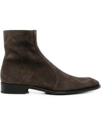 Saint Laurent - Suede Side-Zip Desert Boots - Lyst