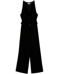 RIXO London - Wide-leg Velvet Jumpsuit - Lyst