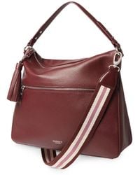 Osprey - The Stella Tassel-Detail Grained-Leather Shoulder Bag - Lyst