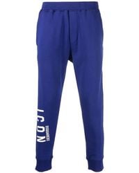 DSquared² - Icon-Print Cotton Track Pants - Lyst