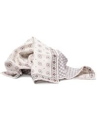 Brunello Cucinelli - Printed Silk Scarf - Lyst