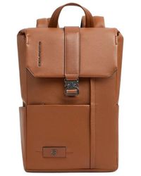 Piquadro - Russel Leather Laptop Backpack - Lyst