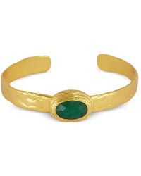 Ottoman Hands - Emerald-Embellished Cuff Bracelet - Lyst