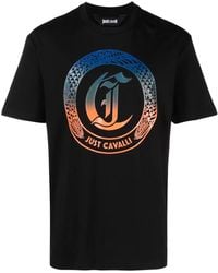 Just Cavalli - Logo-Print Cotton T-Shirt - Lyst
