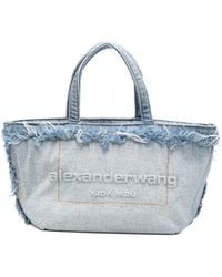 Alexander Wang - Frayed Denim Tote Bag - Lyst