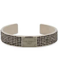 Dolce & Gabbana - Logo-engraved Crystal-embellished Bracelet - Lyst